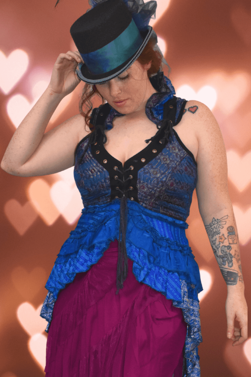 Tail Vest Brocade Overbust | 100% Brand New High Quality
